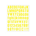 Vinyl Letter and Number Stickers, 10 Sheets - Yellow
