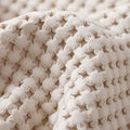 Waffle Sofa Blanket Thin Lightweight Cotton Throw Couch Bed Living Room - Grey, 150 x 200 cm - view 5