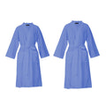 Waffle Spring Summer Couple Bathrobe Men Women Bath Gown Breathable - XXXL, Blue - view 3