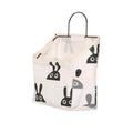 Wall Hanging Storage Bag Organiser for Books and Phones - Black Rabbit