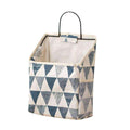 Wall Hanging Storage Bag Organiser for Books and Phones - Blue Triangle