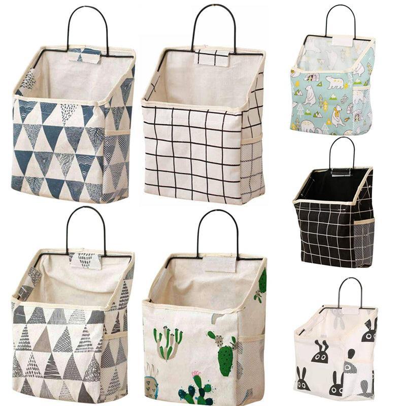 Wall Hanging Storage Bag Organiser for Books and Phones - Cactus - view 3