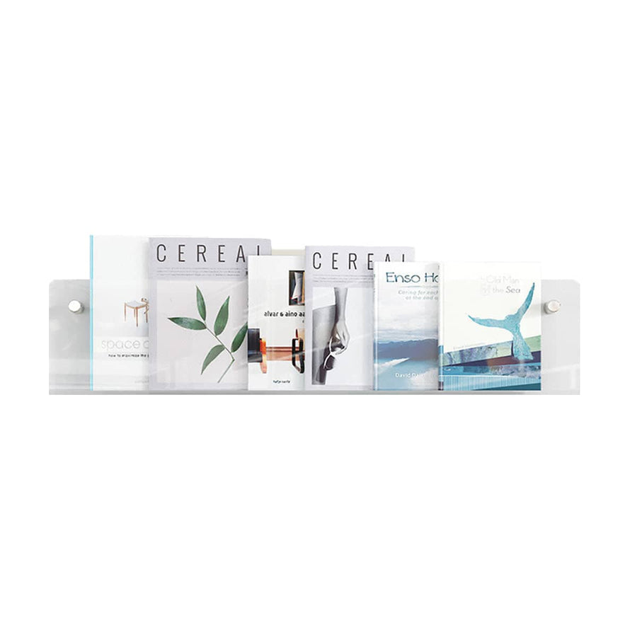 Wall-Mount Acrylic Storage Rack, 60 x 15cm - Clear