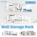 Wall-Mount Acrylic Storage Rack, 60 x 15cm - Clear - view 2