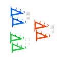 Wall Mount Fishing Rod Holder, 3 Rod Capacity - Blue - view 3