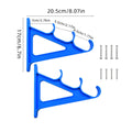Wall Mount Fishing Rod Holder, 3 Rod Capacity - Blue - view 4