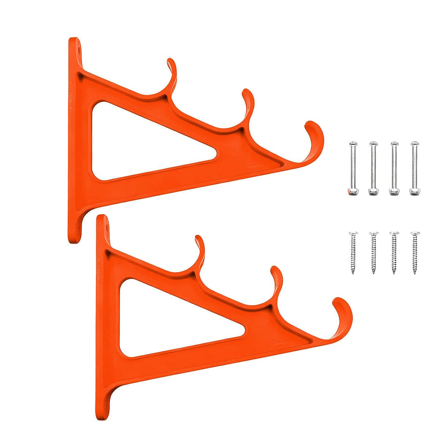 Wall Mount Fishing Rod Holder, 3 Rod Capacity - Orange