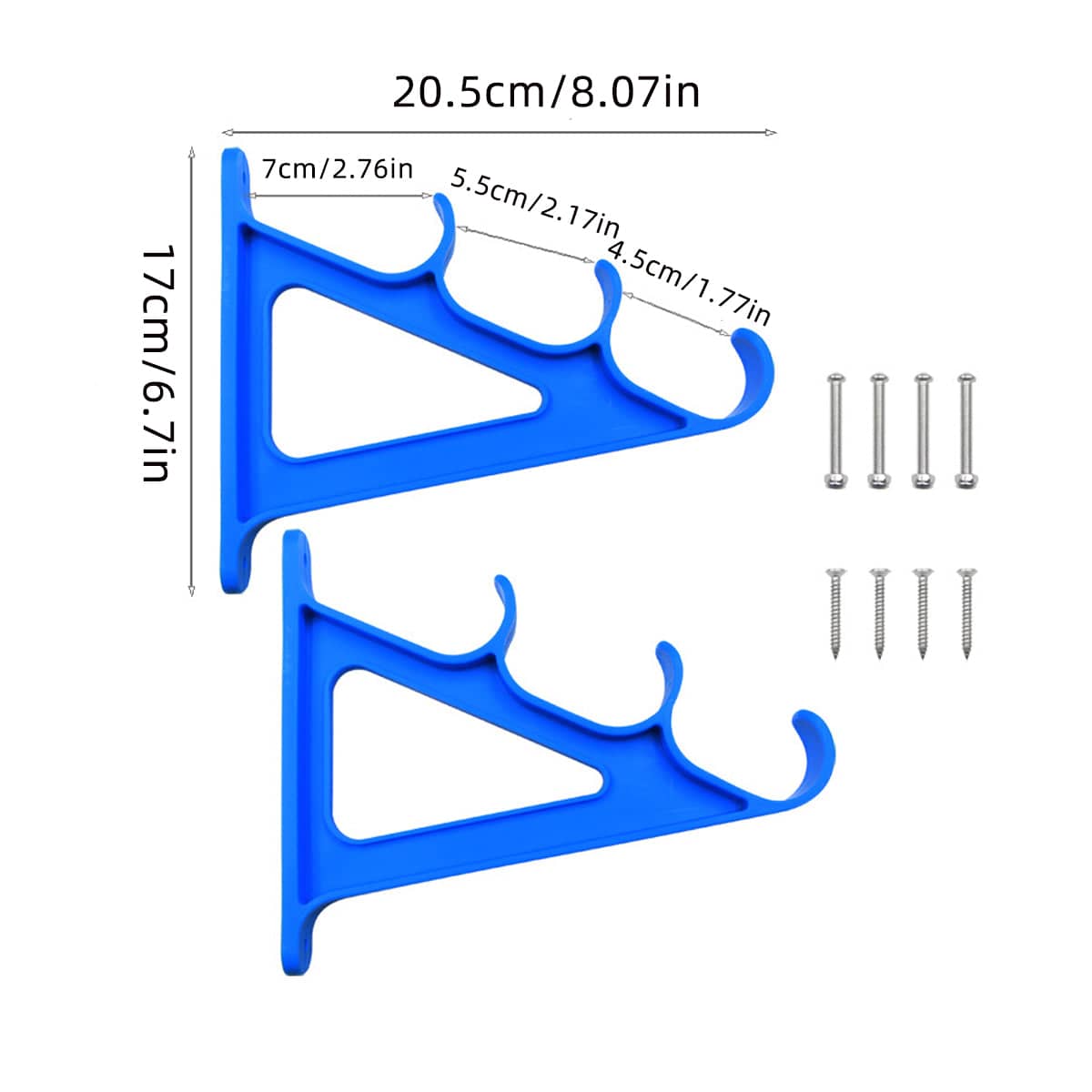 Wall Mount Fishing Rod Holder, 3 Rod Capacity - Orange - view 4