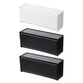 Wall Mount Flip Divider Storage Boxes Pack of 3, Black and White - view 2