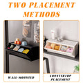 Wall Mount Flip Divider Storage Boxes Pack of 3, Black and White - view 4