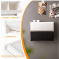 Wall Mount Flip Divider Storage Boxes Pack of 3, Black and White - view 5