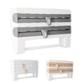 Wall Mount Kitchen Foil and Cling Wrap Dispenser with Cutter - Khaki - view 3