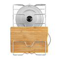 Wall Mount Pan Lid Holder Rack, Chrome Iron Pot Cover Organiser for Kitchen - view 4
