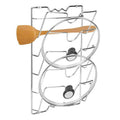 Wall Mount Pan Lid Holder Rack, Chrome Iron Pot Cover Organiser for Kitchen - view 5