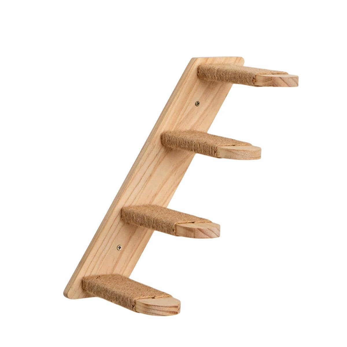 Wall Mounted 4 Step Cat Climbing Shelf with Sisal Wrapped Steps - view 2