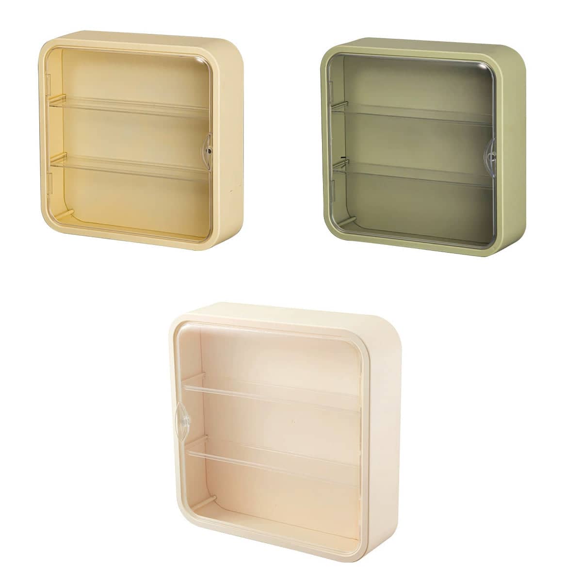 Wall Mounted Acrylic Figure Display Case - Green - view 3