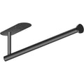 Wall-Mounted Adhesive Paper Roll Holder, Stainless Steel - Black