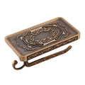 Wall Mounted Aluminium Toilet Roll Holder with Phone Shelf - Antique Brass - view 2
