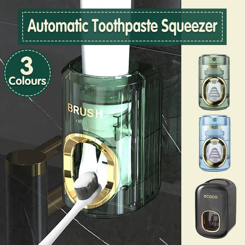 Wall Mounted Automatic Toothpaste Dispenser and Squeezer for Bathroom - Blue - view 2