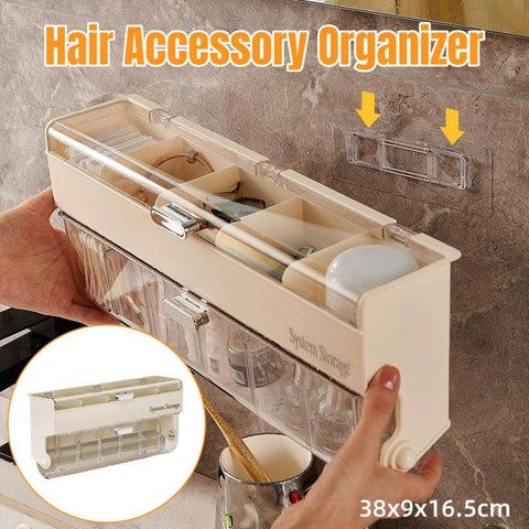 Wall Mounted Bathroom Storage Box with Flip-Top Cover, 38 x 16.5 x 9 cm