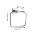 Wall Mounted Bathroom Towel Ring Rack, Polished Silver Metal - view 3