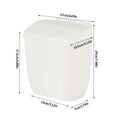 Wall Mounted Bin with Lid for Toilet and Kitchen, White - view 3
