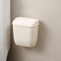 Wall Mounted Bin with Lid for Toilet and Kitchen, White - view 4