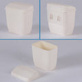 Wall Mounted Bin with Lid for Toilet and Kitchen, White - view 5