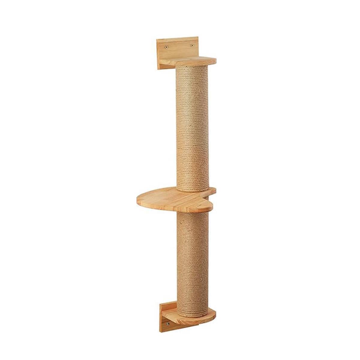 Wall Mounted Cat Climbing Frame with Rope Scratching Post, 93 cm Tall - view 2