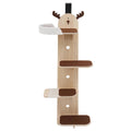 Wall Mounted Cat Climbing Frame with Sisal Scratch Board - Light Wood, Brown and White - view 2