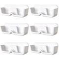 Wall Mounted Eyeglass Holders, Set of 6 - White