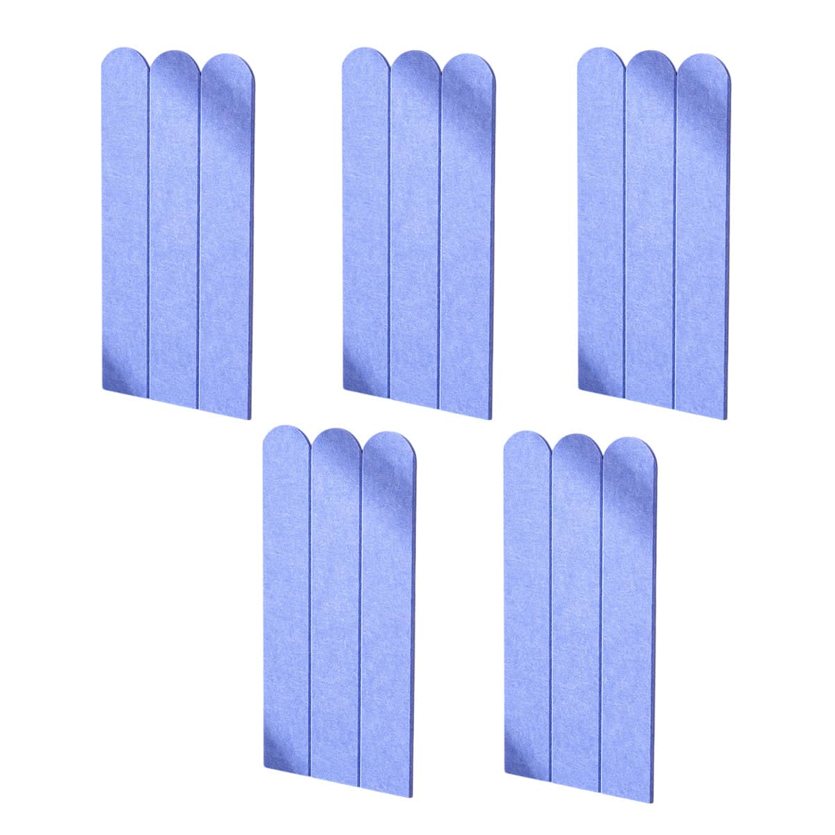 Wall Mounted Felt Cat Scratching Boards, 30 x 60cm - Blue, Pack of 5