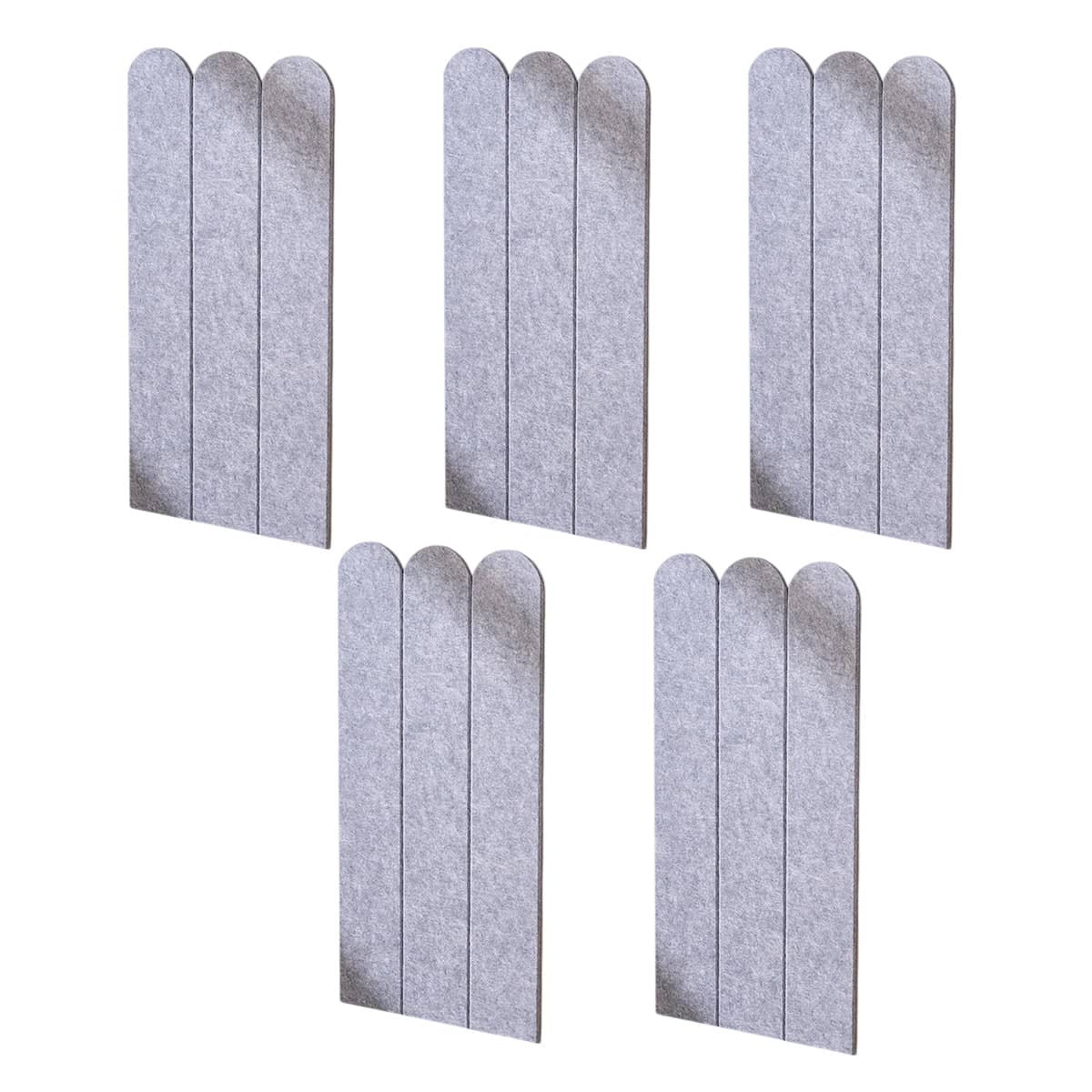 Wall Mounted Felt Cat Scratching Boards, 30 x 60cm - Light Grey, Pack of 5