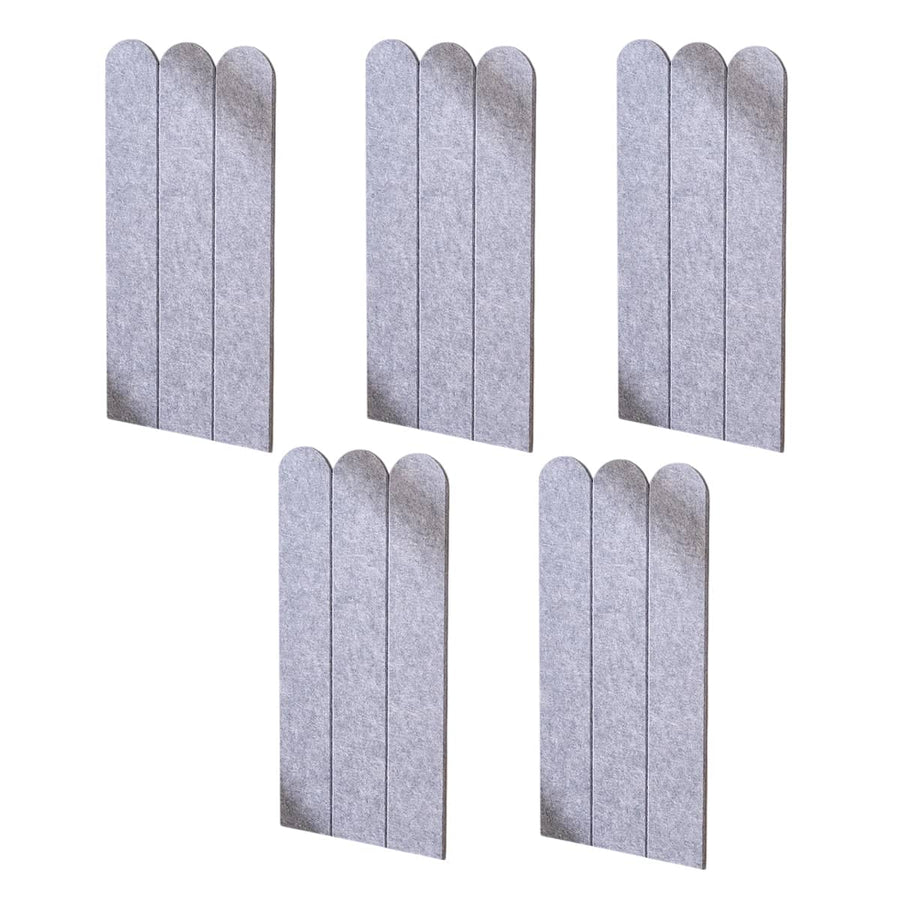 Wall Mounted Felt Cat Scratching Boards, 30 x 60cm - Light Grey, Pack of 5