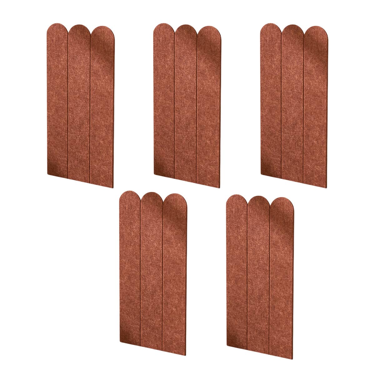 Wall Mounted Felt Cat Scratching Boards, 30 x 60cm - Red, Pack of 5