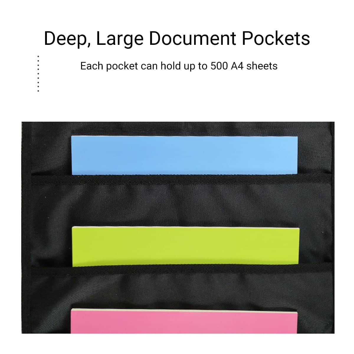 Wall Mounted File Organiser Hanging Bag with 30 Pockets Oxford Cloth - view 4