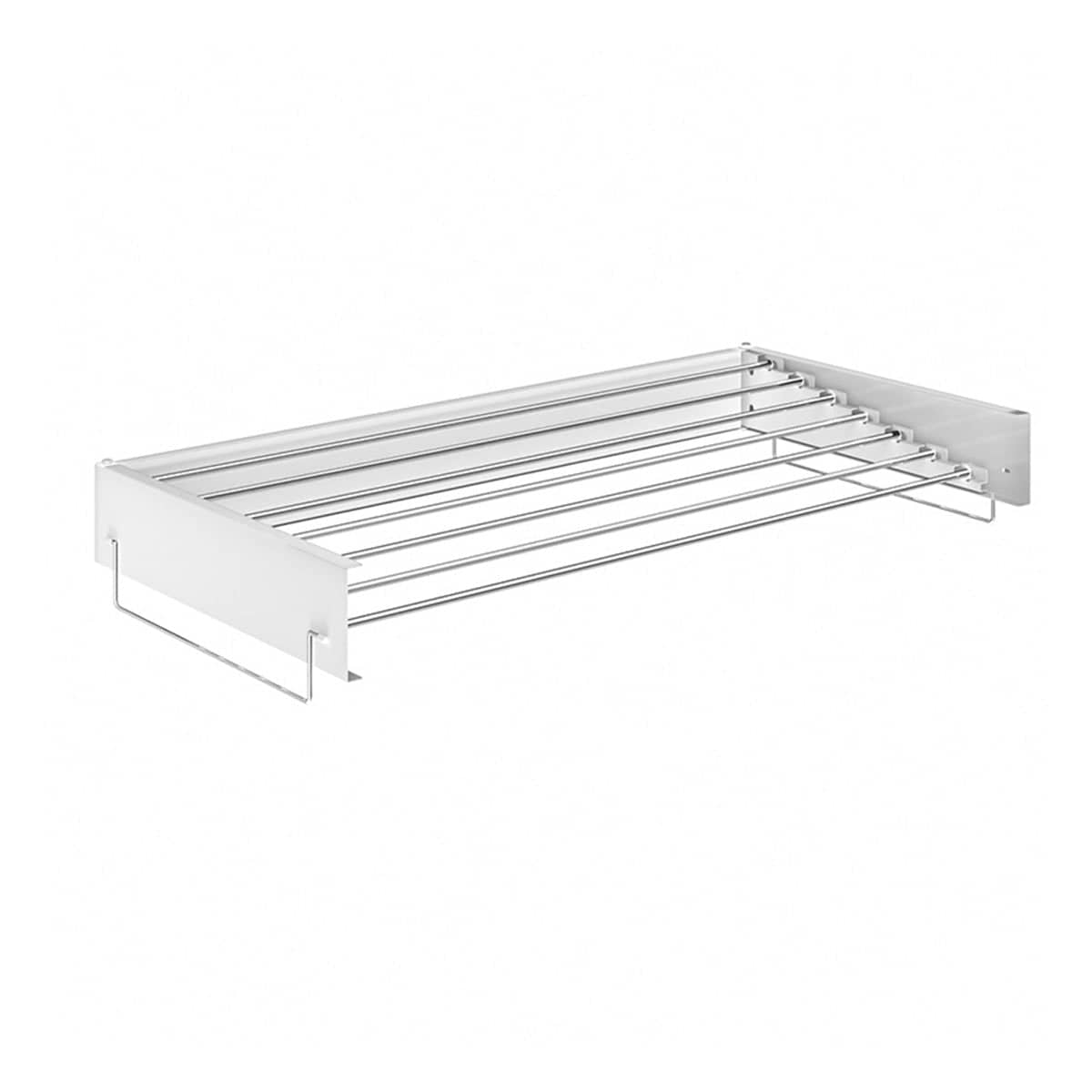 Wall Mounted Foldable Clothes Drying Rack, 120 cm - White