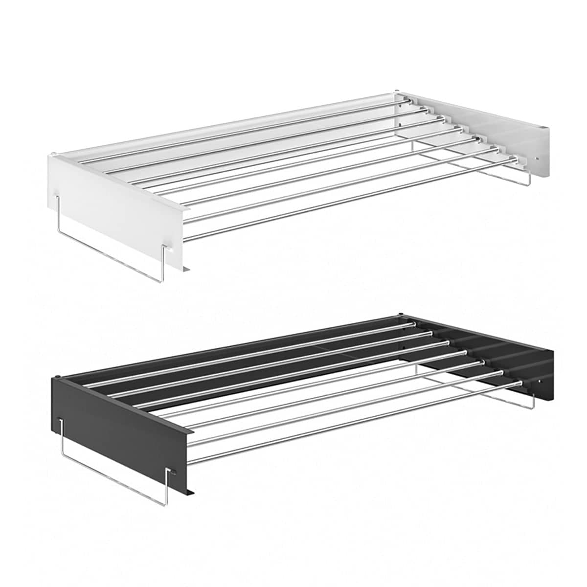 Wall Mounted Foldable Clothes Drying Rack, 120 cm - White - view 3