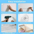 Wall Mounted Foldable Clothes Drying Rack, 120 cm - White - view 5