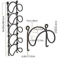 Wall Mounted Iron Towel Rack with 5 Layers and 10 Hooks for Bathroom - view 3