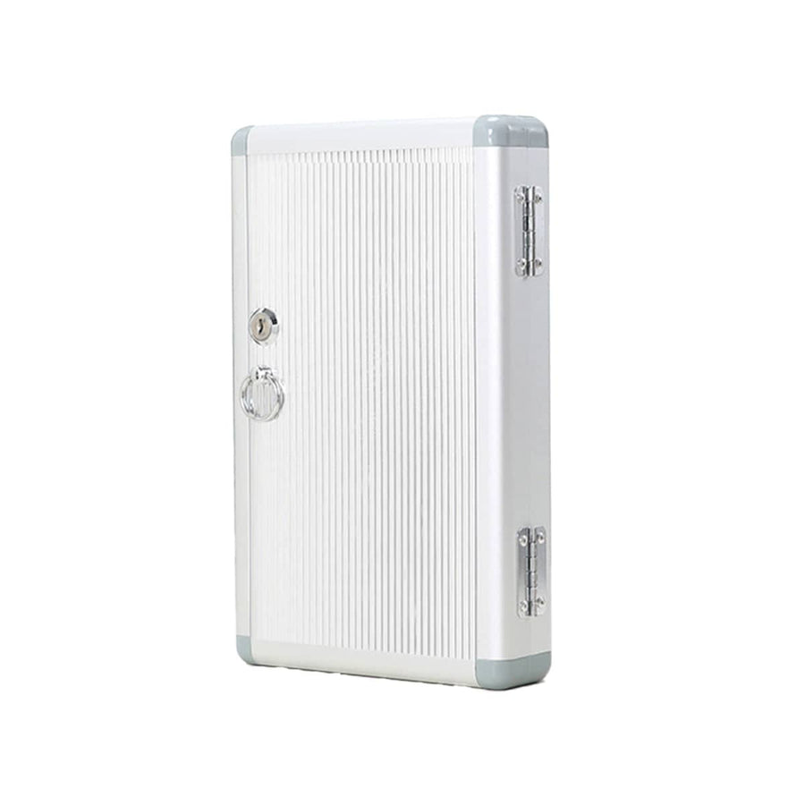 Wall Mounted Key Cabinet with Lock - 24 Positions (21 x 5.5 x 32.5 cm)
