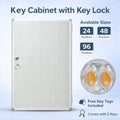 Wall Mounted Key Cabinet with Lock - 24 Positions (21 x 5.5 x 32.5 cm) - view 2
