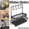 Wall Mounted Kitchen Sink Sponge Holder, Non-Perforated Draining Basket