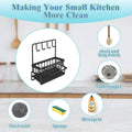 Wall Mounted Kitchen Sink Sponge Holder, Non-Perforated Draining Basket - view 4