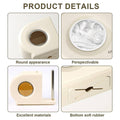 Wall Mounted Kitchen Storage Rack for Plastic Wrap, Bags and Cloths - Cream - view 5