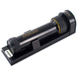 Wall Mounted LED Emergency Flashlight with Wall Base - Black