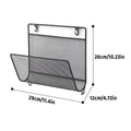 Wall Mounted Magazine Rack Black Iron Organiser for Books and Mail, Set of 2 - view 3