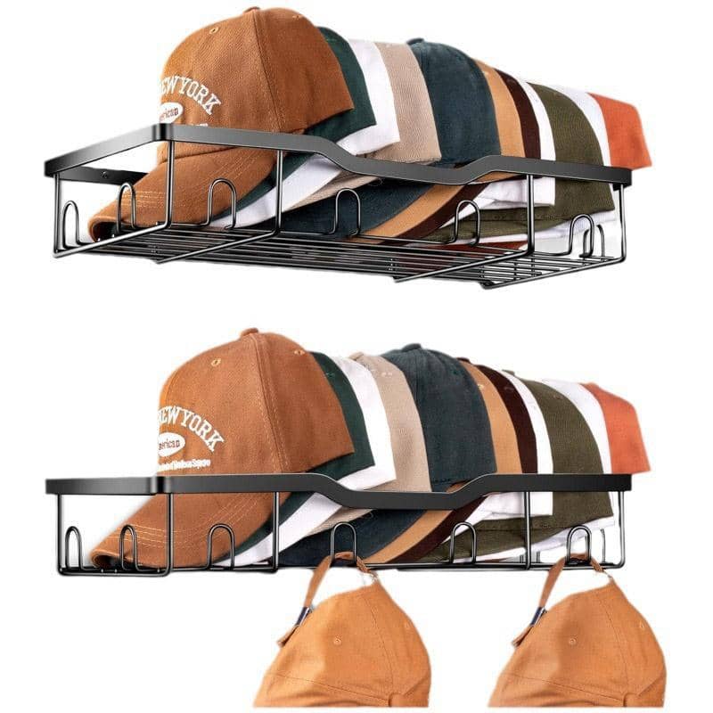 Wall Mounted Metal Hat Rack Organiser, Set of 2 - view 2