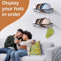 Wall Mounted Metal Hat Rack Organiser, Set of 2 - view 4