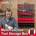 Wall Mounted Pegboard Tool Organiser Set of 49 Storage Boxes